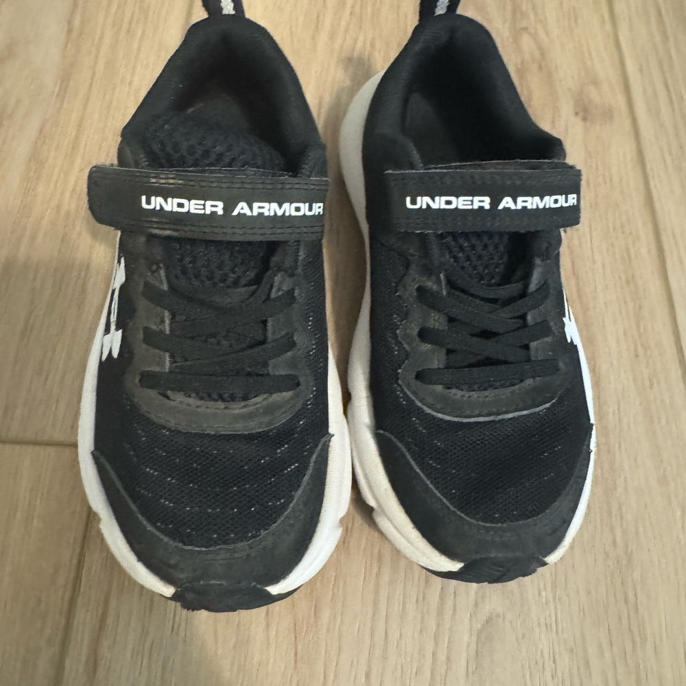Under Armour Kids Black and White Sneakers